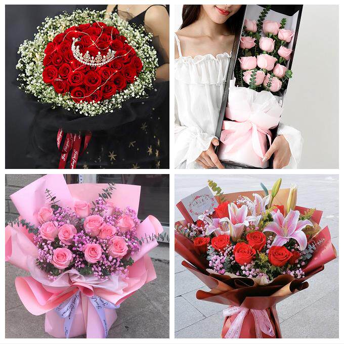 玫瑰花束表白女友老婆生日咸阳市秦都杨陵渭城区三原县同城鲜花店