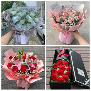 河南信阳市新县商城县固始县同城鲜花店情人节送老婆玫瑰表白女友