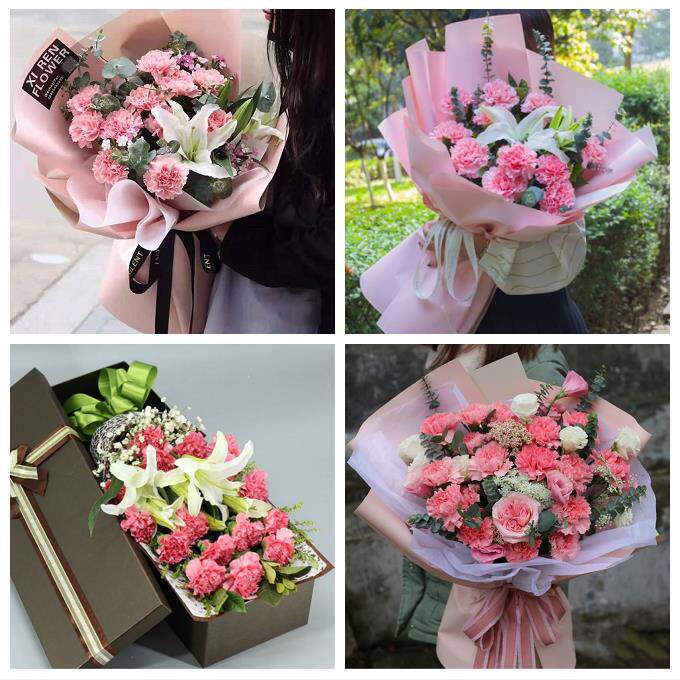 南通市如东启东如皋市海门市同城鲜花店送长辈父母亲节康乃馨花束