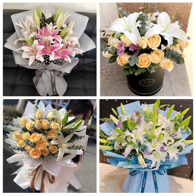送内江市市中区东兴区威远县同城鲜花店订玫瑰百合送女友老婆生日