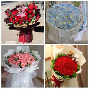 清远市连山连南县英德市连州市同城鲜花店送11朵33枝玫瑰表白女友