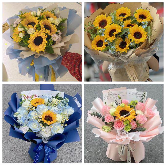 湖南株洲市茶陵县炎陵县醴陵市同城鲜花店学生高考向日葵玫瑰花束