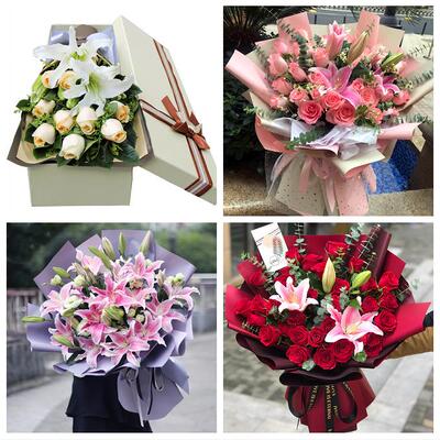 忻州市忻府区定襄五台县代县同城鲜花店订玫瑰百合送女友老婆生日