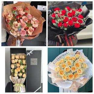天津市西青区中北杨柳青辛口镇同城花店订38玫瑰鲜花送老婆女朋友