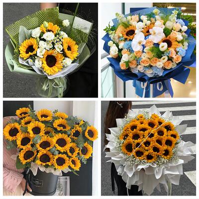 中高考向日葵玫瑰混搭花束永州市东安双牌县道县江永县同城鲜花店