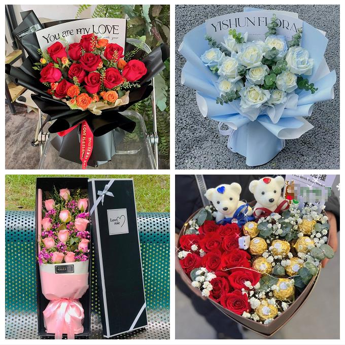 北京市房山区东风迎风星城街同城鲜花店七夕玫瑰花束表白男女朋友