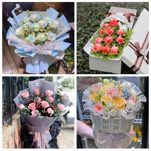 黑龙江齐齐哈尔市龙江县依安县同城鲜花店送11朵33枝玫瑰表白女友