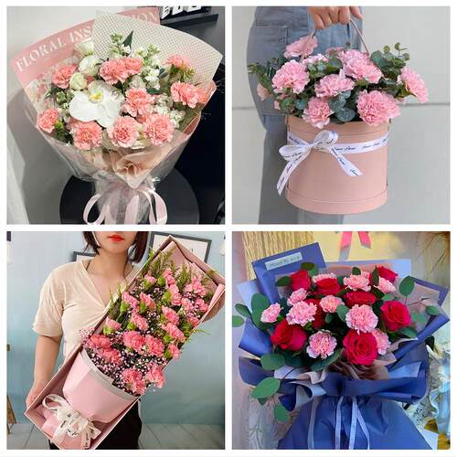 南京市玄武秦淮建邺区鼓楼区同城鲜花店38节康乃馨百合花束送长辈