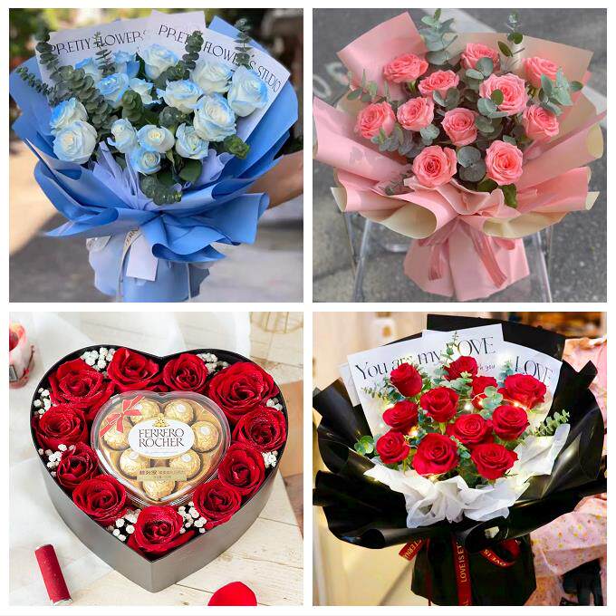 上海青浦区夏阳盈浦香花桥白鹤同城鲜花店订情人节玫瑰送女友老婆