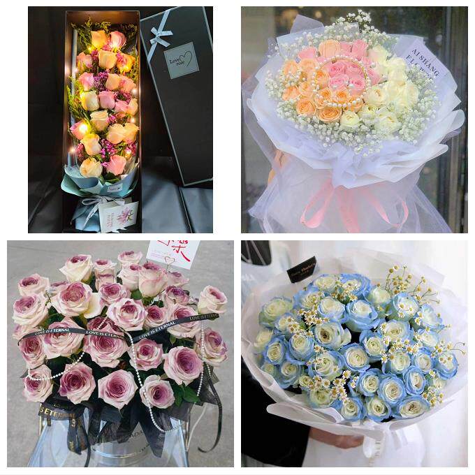 送厦门市思明区海沧区湖里区同城鲜花店情人节玫瑰花束礼盒送女友