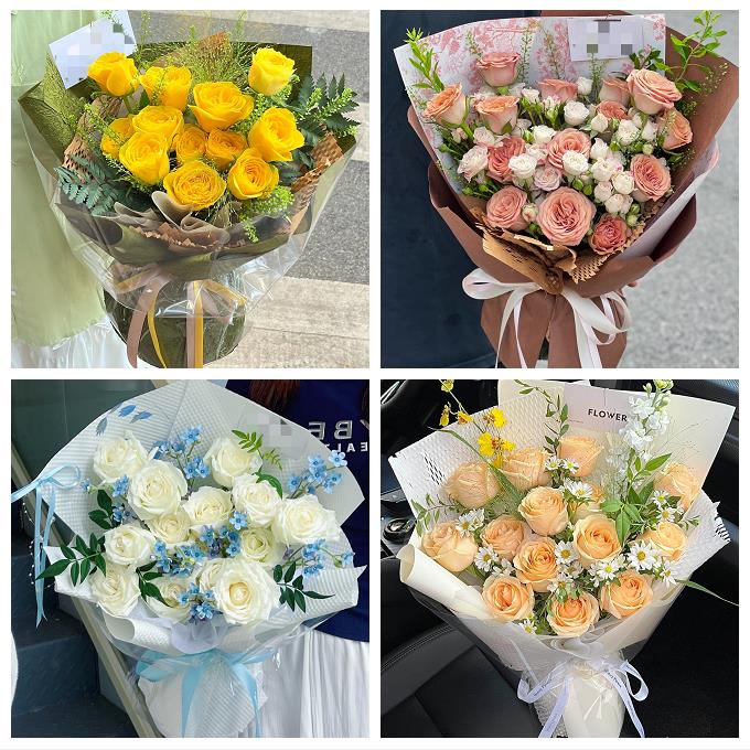 吕梁方山中阳交口县孝义汾阳同城鲜花店送卡布碎冰蓝玫瑰生日花束