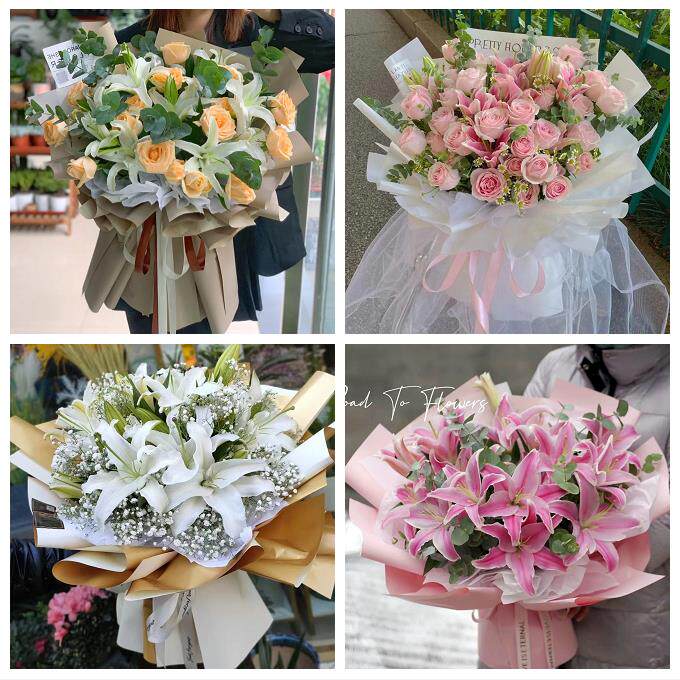 恩施州恩施市利川建始巴东县同城鲜花店送闺蜜女朋友百合玫瑰花束