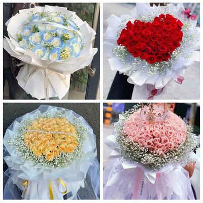 黑龙江伊春市美溪金山屯五营区同城鲜花店订情人节玫瑰送女友老婆