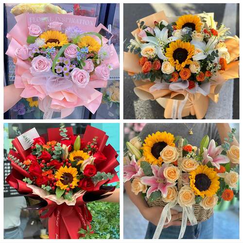 中山市石岐区东区火炬开发区同城鲜花店玫瑰向日葵绣球送朋友生日