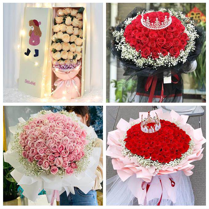 宁夏省吴忠市同心县青铜峡市区同城鲜花店纪念日送玫瑰花女友生日