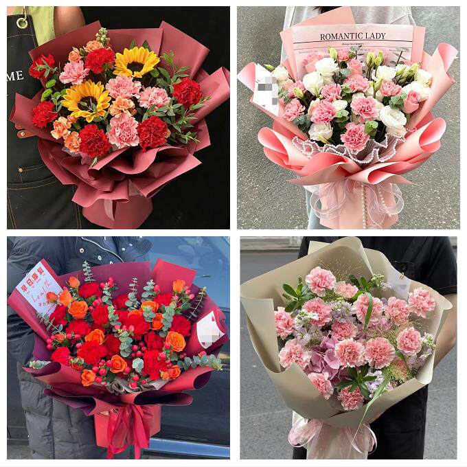 北京市房山区城关新镇向阳街同城鲜花店配送母亲节康乃馨百合花束
