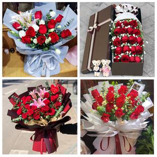 山西省运城市垣曲县夏县平陆县同城鲜花店送11朵33枝玫瑰表白女友