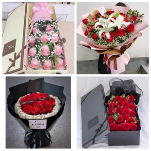 送德州市武城县乐陵市禹城市同城鲜花店情人节送老婆玫瑰表白女友