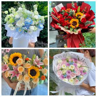 洛阳市栾川县嵩县汝阳宜阳县同城鲜花店玫瑰向日葵绣球送朋友生日