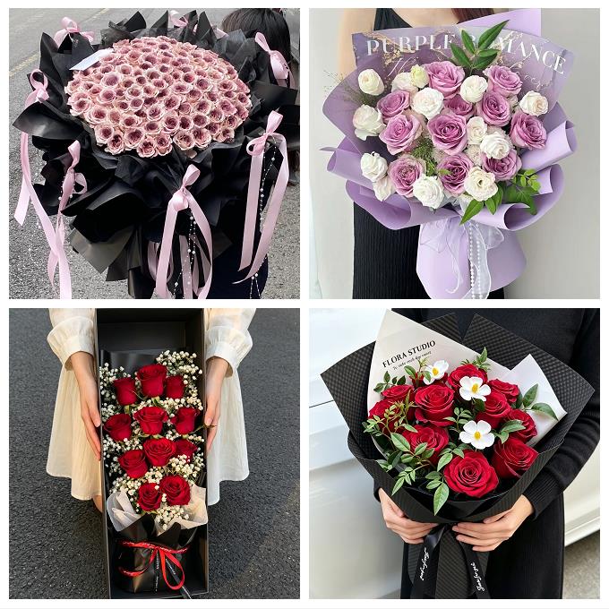 北京市房山区窦店石楼镇长阳镇同城鲜花店七夕玫瑰花束送女友老婆