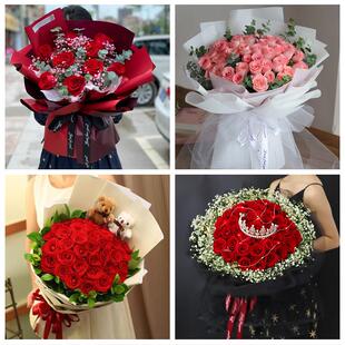 辽宁鞍山市台安县岫岩县海城市同城鲜花店送11朵33枝玫瑰表白女友