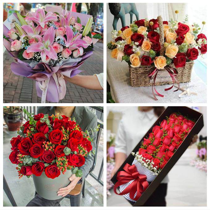 湖南湘潭市湘乡市韶山市易俗河鲜花店同城配送女朋友情人节红玫瑰