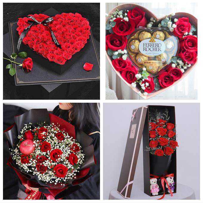 中卫市沙坡头区中宁县海原县同城鲜花店送女朋友闺蜜圣诞玫瑰礼盒