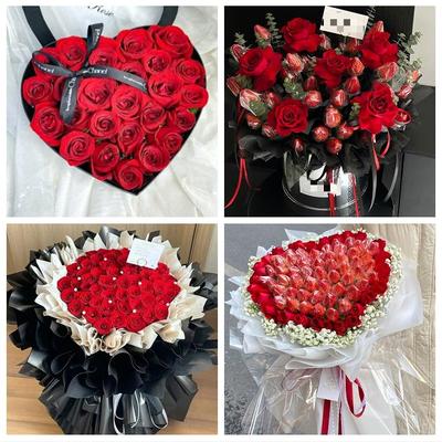 重庆市沙坪坝区双碑井口歌乐山鲜花店同城配送女朋友草莓玫瑰花束