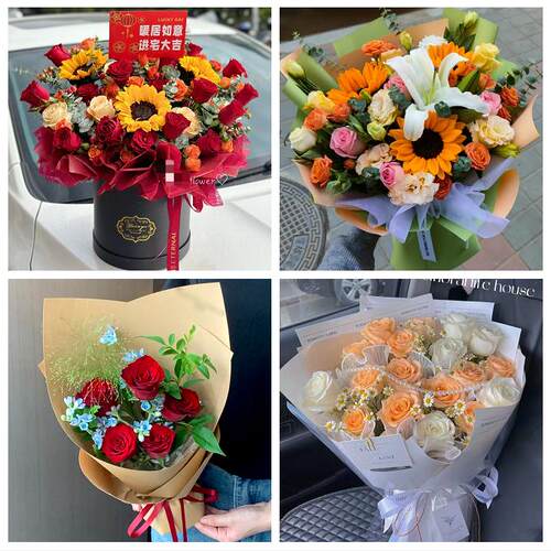 吐鲁番市高昌区鄯善托克逊县同城鲜花店玫瑰向日葵绣球送朋友生日