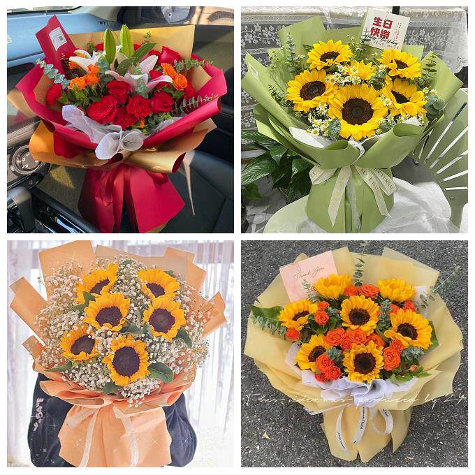山西运城市芮城县永济市河津市同城鲜花店向日葵玫瑰混搭生日花束
