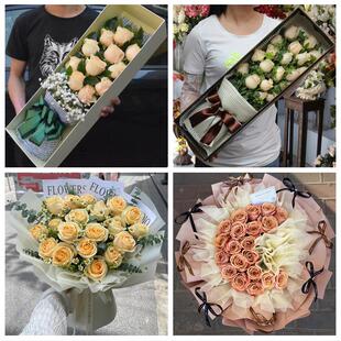 上海长宁区华阳路江苏路新华路鲜花店同城配送女朋友情人节红玫瑰