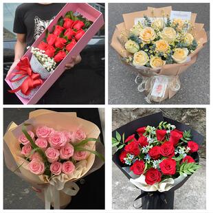 二连浩特锡林浩特市多伦县附近鲜花店同城配送女朋友情人节红玫瑰