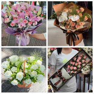 湖北鄂州市梁子湖区华容鄂城区鲜花店同城配送女朋友情人节红玫瑰