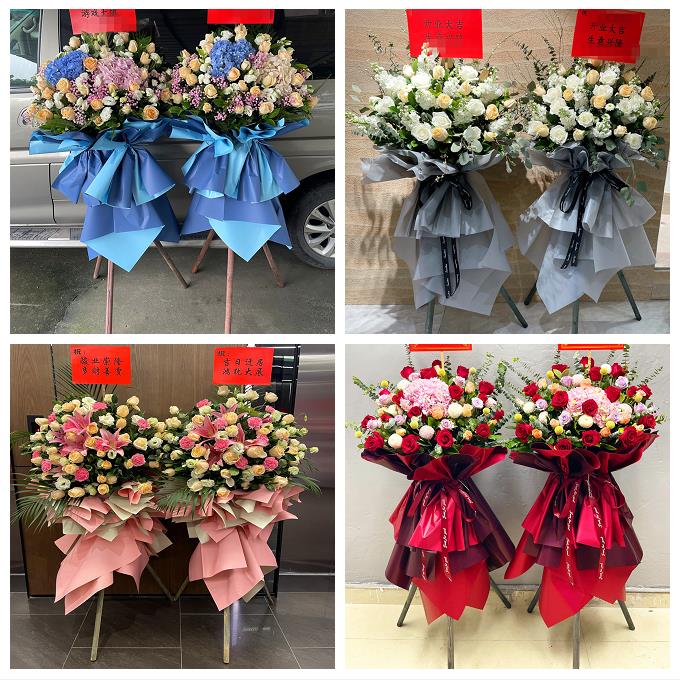 吉林市蛟河桦甸市舒兰磐石市同城鲜花店新店开业配送大麦开业花篮