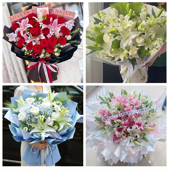 送内江市市中区东兴区威远县同城鲜花店玫瑰百合花束送老婆女朋友