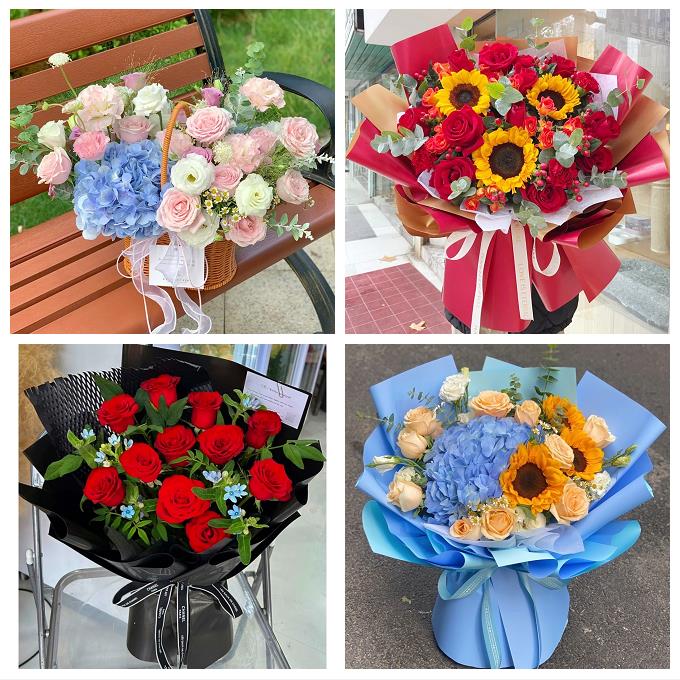 重庆市渝中区化龙桥石油路街同城鲜花店玫瑰混搭花束配送领导女友