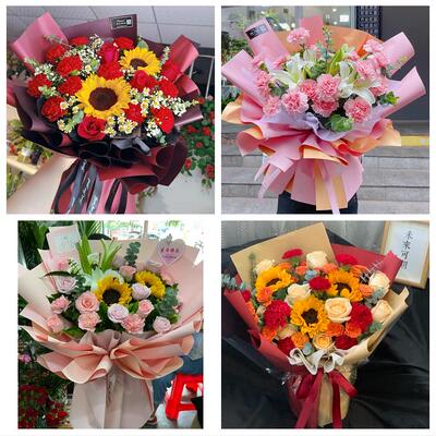 送马鞍山市当涂县含山县和县同城鲜花店38节康乃馨百合花束送长辈