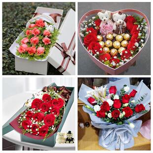 北京市朝阳区潘家园垡头南磨房同城鲜花店送11朵33枝玫瑰表白女友