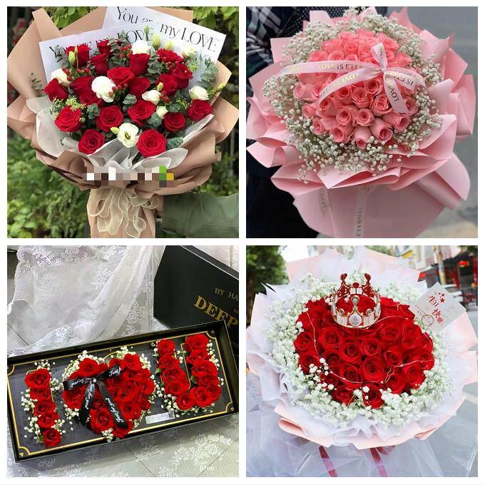 广东江门市蓬江区江海区新会区同城鲜花店订情人节玫瑰送女友老婆