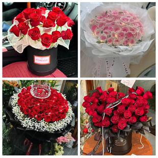 安徽淮北市杜集相山烈山区濉溪鲜花店同城配送女朋友情人节红玫瑰