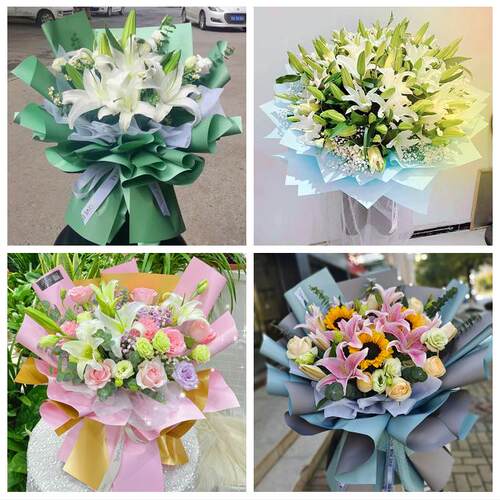 齐齐哈尔龙江县依安泰来甘南同城鲜花店订玫瑰百合送女友老婆生日