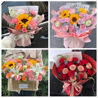 母亲节送妈妈康乃馨花束甘肃临夏州临夏市临夏县康乐县同城鲜花店