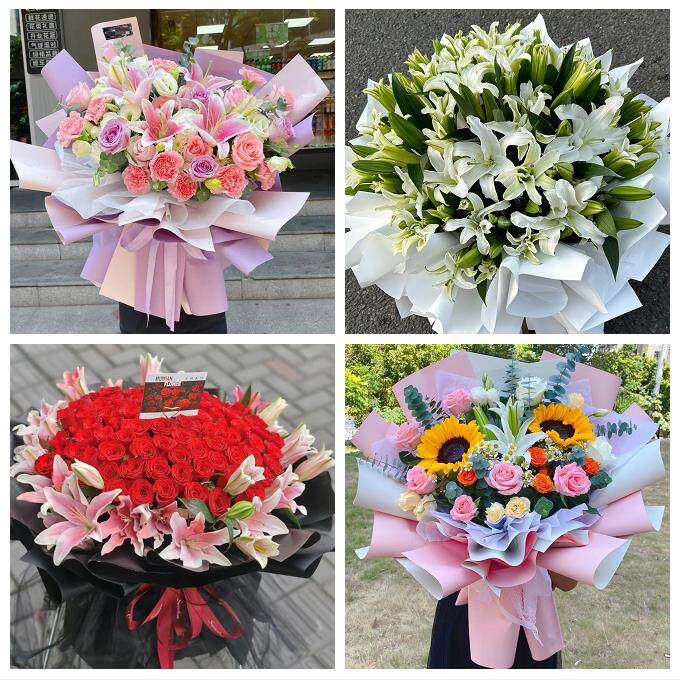 衡水市桃城区枣强武邑武强县同城鲜花店送闺蜜女朋友百合玫瑰花束