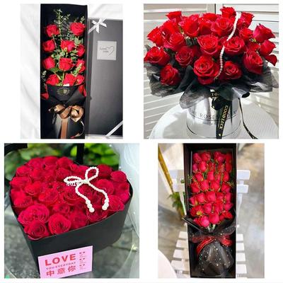 天津市武清区城关东马圈黄花店同城鲜花店订情人节玫瑰送女友老婆