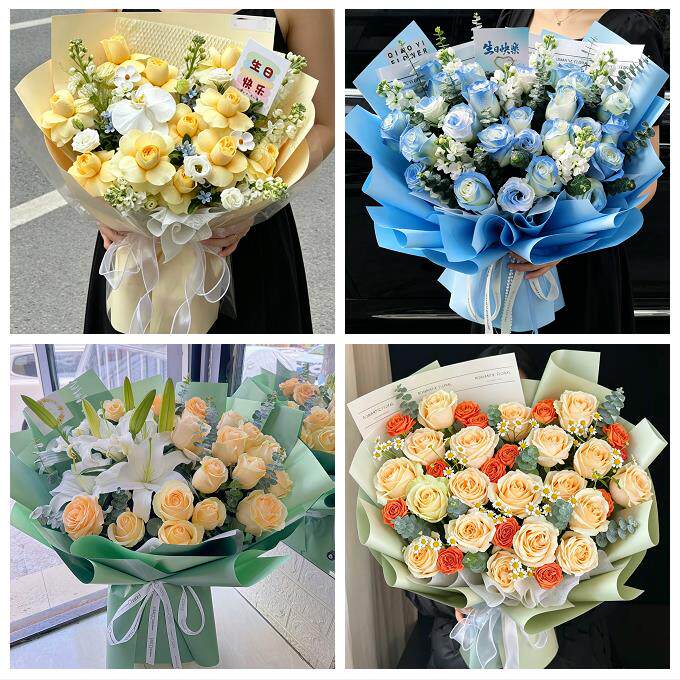 咸阳市泾阳县乾县礼泉永寿县同城鲜花店送男士朋友向日葵玫瑰花束