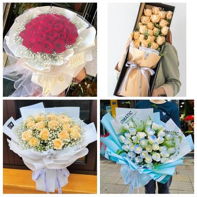 海南海口市秀英龙华琼山美兰区鲜花店同城配送女朋友情人玫瑰花束