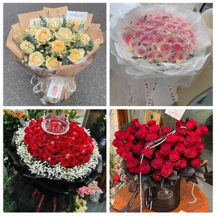 江西抚州市宜黄金溪资溪广昌县鲜花店同城配送女朋友情人节红玫瑰