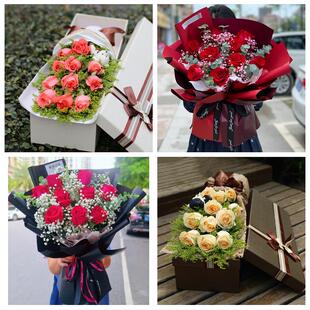 北京市朝阳区高碑店将台太阳宫同城鲜花店送11朵33枝玫瑰表白女友