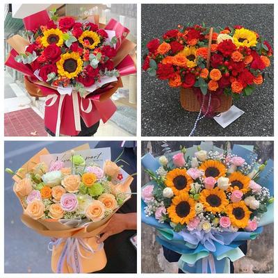 邢台市内丘柏乡县隆尧县任县同城鲜花店玫瑰混搭花束配送领导女友