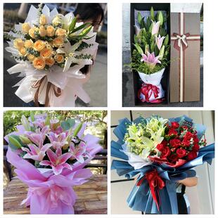 榆林市佳县吴堡县清涧子洲县同城鲜花店订玫瑰百合送女友老婆生日